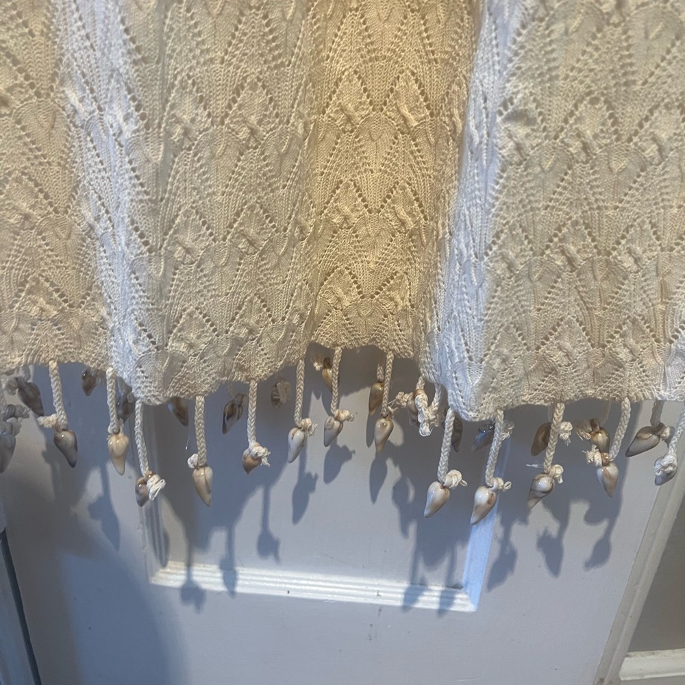 Vici Cream Crochet Knit Swim Coverup Dress - Picture 8 of 11